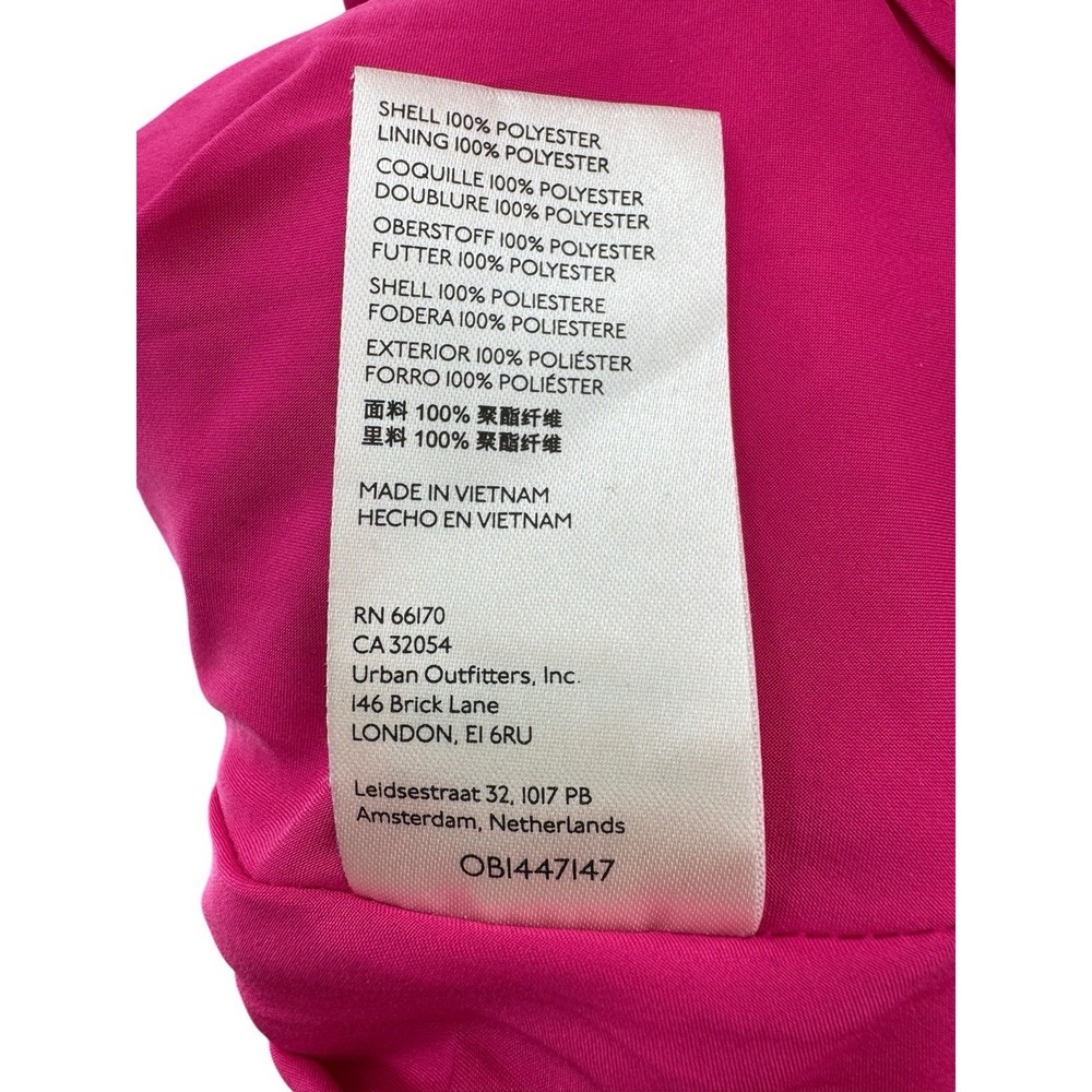 Maeve Anthropologie Pink Satin Bow Smocked Mini Party Dress Size 10 - Picture 7 of 9